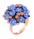 R390 - Blue Floral Ring